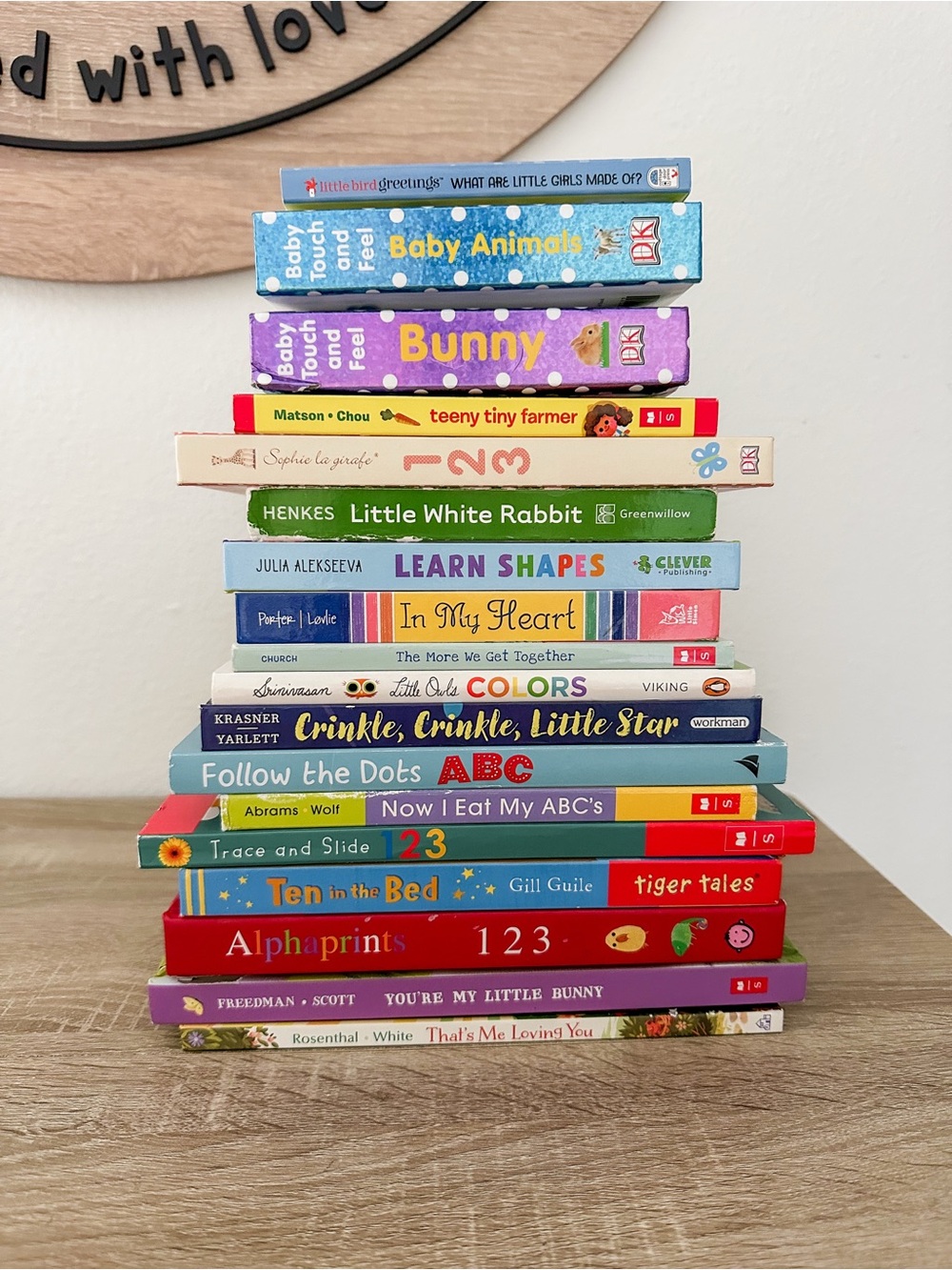 Assorted Kids Board Books Stack - Colorful Educational Nursery Titles